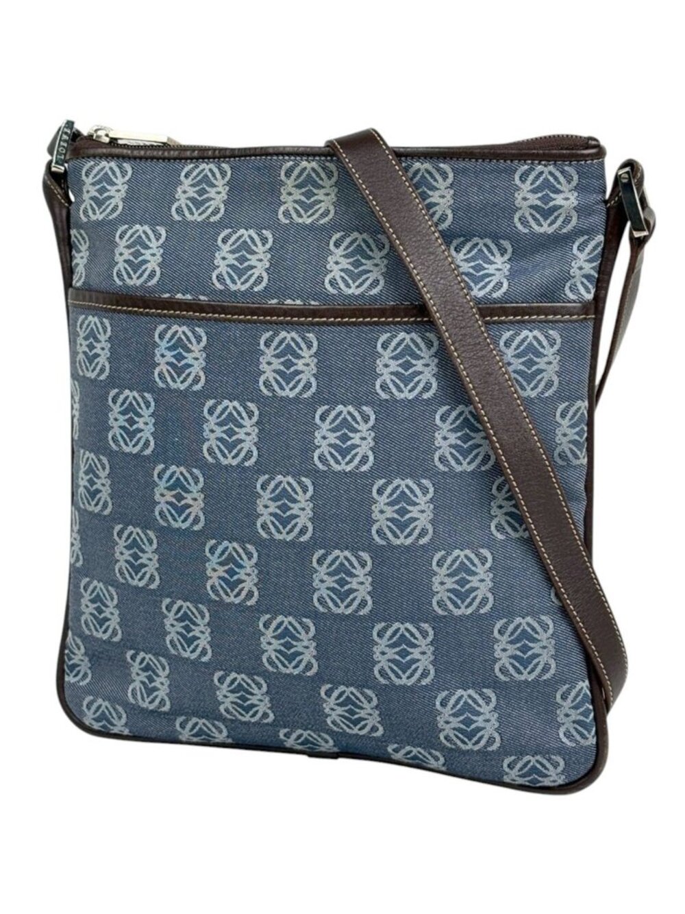 Loewe Shoulder Bag Anagram Canvas Navy